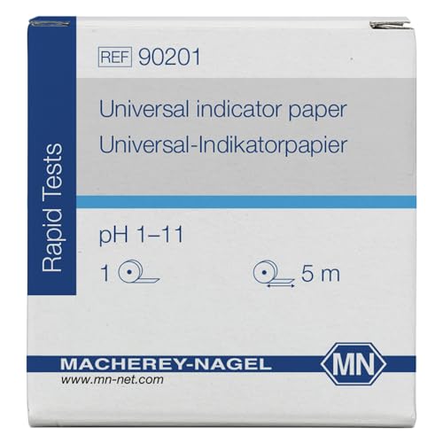 Macherey & Nagel ML-6173 Universal Indikatorpapier Rolle, pH 1-11, 5m Länge x 7mm Breite, Rolle, 5 Stück von Macherey & Nagel