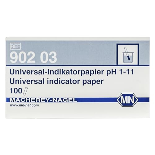 Macherey & Nagel ML-6175 Universal Indikatorpapier Rolle, pH 1-11, 5m Länge x 7mm Breite, Heft, 5 Stück von Macherey & Nagel