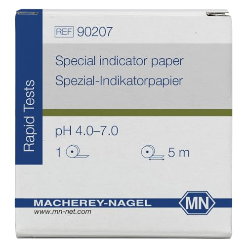 Macherey & Nagel ML-6179 Spezial Indikatorpapier Rolle, pH 4.0-7.0, 5m Länge x 7mm Breite von Macherey & Nagel