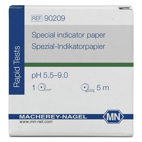 Macherey & Nagel ML-6181 Spezial Indikatorpapier Rolle, pH 5.5-9.0, 5m Länge x 7mm Breite von Macherey & Nagel