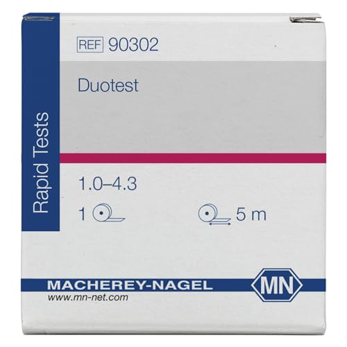 Macherey & Nagel ML-6201 Duotest pH Testpapier mit Zwei Indikatorzonen, pH 1.0–4.3, 5m Länge x 10mm Breite Macherey & Nagel ML-6201 Duotest pH Testpapier mit Zwei Indikatorzonen, pH 1.0–4.3, 5m Länge x 10mm Breite von Macherey & Nagel