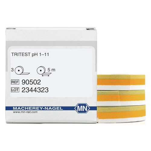 Macherey & Nagel ML-6228 TRITEST pH-Testpapier mit Drei Indikatorzonen, pH 1-11, Nachfüllpack, 5m Länge x 10mm Breite, 3 Stück Macherey & Nagel ML-6228 TRITEST pH-Testpapier mit Drei Indikatorzonen, pH 1-11, Nachfüllpack, 5m Länge x 10mm Breite, 3 Stück von Macherey & Nagel