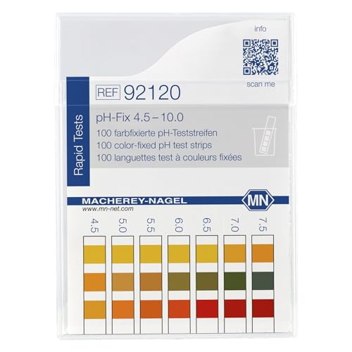 Macherey & Nagel ML-6708 Farbfixiert Nicht blutend pH-Teststreifen, pH-Fix 4.5-10.0, 85mm Länge x 5.5mm Breite, 100 Stück Macherey & Nagel ML-6708 Farbfixiert Nicht blutend pH-Teststreifen, pH-Fix 4.5-10.0, 85mm Länge x 5.5mm Breite, 100 Stück von Macherey & Nagel