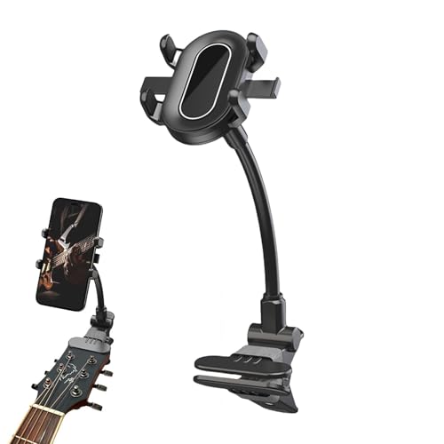 Handyhalterung zum Gitarrenspielen, Gitarrenkopf-Handyhalterung, multifunktionaler Handy-Clip, Videoaufnahmehilfe, Musikinstrument-Zubehör für Live-Übertragung Handyhalterung zum Gitarrenspielen, Gitarrenkopf-Handyhalterung, multifunktionaler Handy-Clip, Videoaufnahmehilfe, Musikinstrument-Zubehör für Live-Übertragung von Maciun