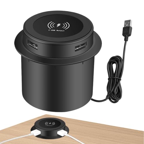 Kabelloses Ladegerät für den Schreibtisch, unsichtbares kabelloses Laden über USB, intelligentes multifunktionales Handy-Zubehör für Zuhause, Büro, Desktop, Theke, Nachttisch, Tische Kabelloses Ladegerät für den Schreibtisch, unsichtbares kabelloses Laden über USB, intelligentes multifunktionales Handy-Zubehör für Zuhause, Büro, Desktop, Theke, Nachttisch, Tische von Maciun