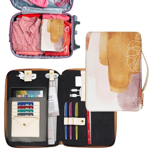 Tablet-Hülle – Tablet-Tragetasche aus PU-Leder, Freizeitaufbewahrung, wasserdichter Reise-Organizer für Handy, Festplatte, Kabel, Ladegerät Tablet-Hülle – Tablet-Tragetasche aus PU-Leder, Freizeitaufbewahrung, wasserdichter Reise-Organizer für Handy, Festplatte, Kabel, Ladegerät von Maciun
