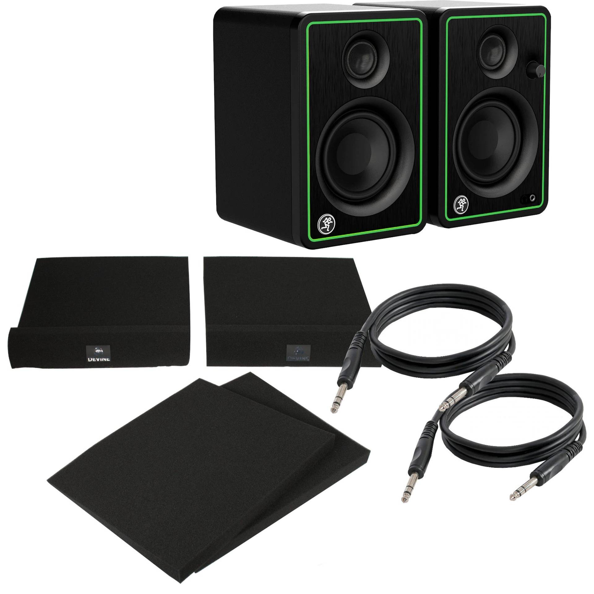 Mackie CR4-XBT Studio Monitors (Set of 2) + Isolation Pads and Cables von Mackie