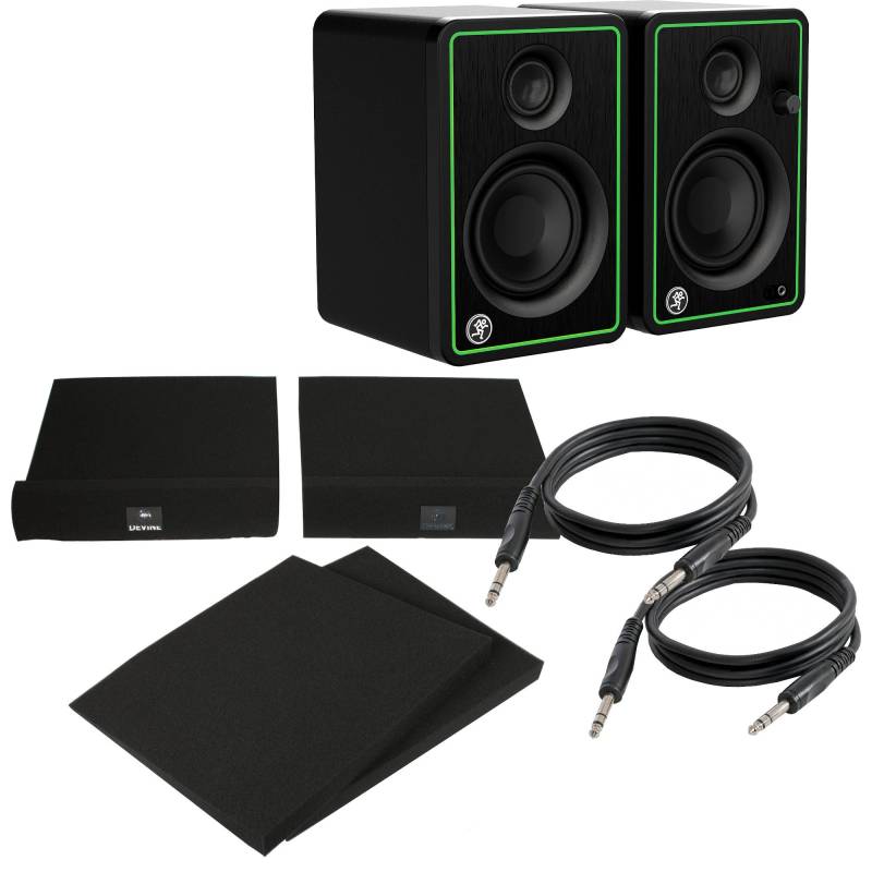 Mackie CR4-XBT Studio Monitors (Set of 2) + Isolation Pads and Cables von Mackie