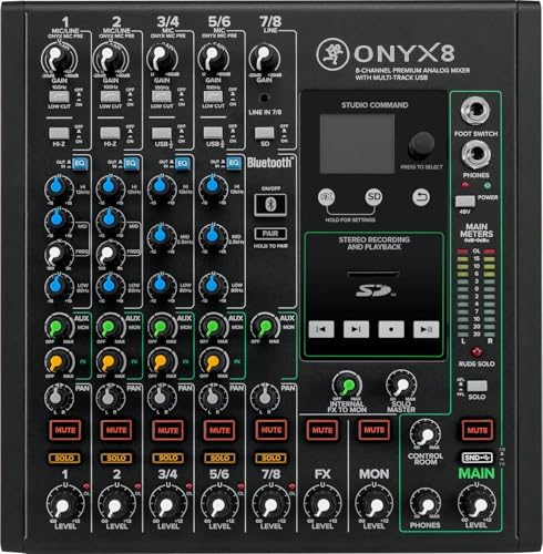 Mackie Onyx8 8-Kanal Premium Analogmischpult mit Multi-Track USB Mackie Onyx8 8-Kanal Premium Analogmischpult mit Multi-Track USB von Mackie