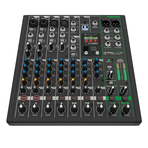 Mackie ProFX10v3+ 10-Kanal Analogmischpult mit verbesserten Effekten, USB-Aufnahmemodi und Bluetooth Mackie ProFX10v3+ 10-Kanal Analogmischpult mit verbesserten Effekten, USB-Aufnahmemodi und Bluetooth von Mackie