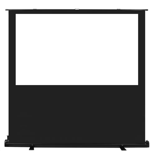Maclean Boden-Leinwand, Projektion Leinwand, Projektionswand, Freistehend, Bodenprojektionswand, Oberflächenart: Mattweiß, Reflexionsgrad: 1,0 G (Bildschirmgröße: 100" / Bildformat: 16:10) von Maclean