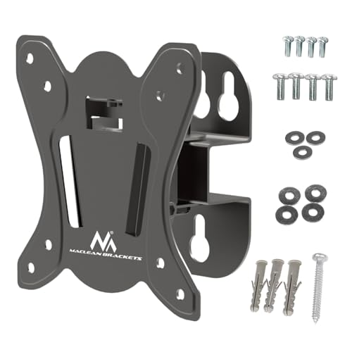 Maclean MC-415 TV Wandhalterung, Neigbare/Schwenkbare Halterung für 13-32 Zoll LED/LCD/OLED/QLED/Plasma Fernseher oder Monitor, Max VESA 100 x 100 mm, bis 30kg von Maclean