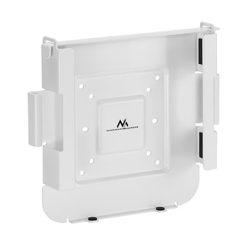 Maclean MC-473 3in1 Halterung Kompatibel mit MAC Mini ab 2014, Befestigung an der Wand, unter dem Schreibtisch oder an der Rückseite eines Monitors - Kompatibel mit VESA-Halterungen 75x75 und 100x100 von Maclean