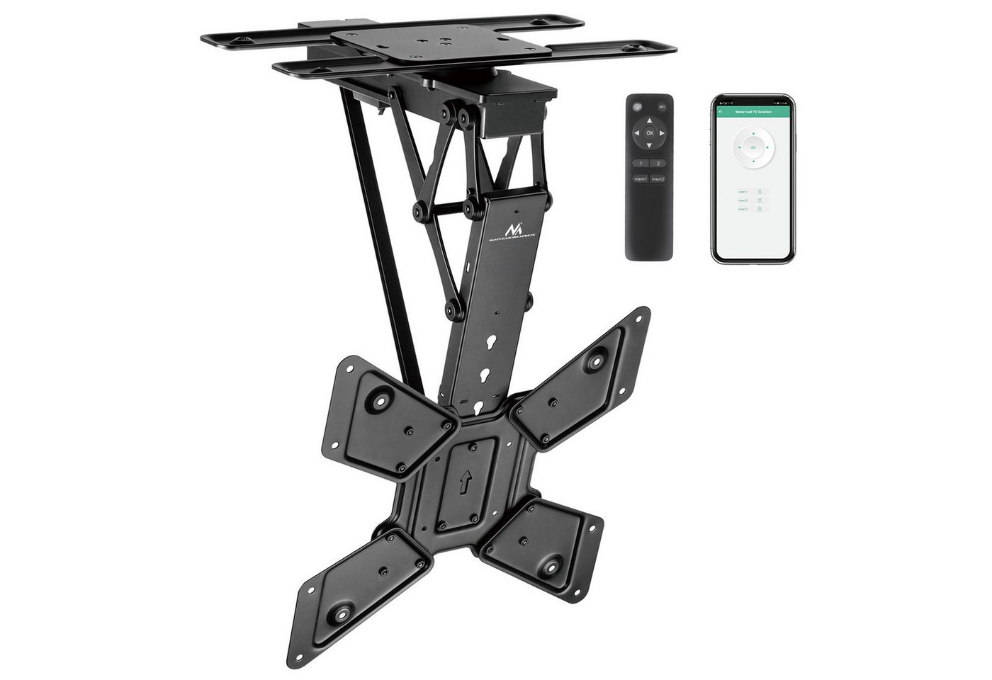 Maclean MC-491 TV-Deckenhalterung, (bis 65 Zoll, Elektrische TV-Deckenhalterung 23-65) von Maclean