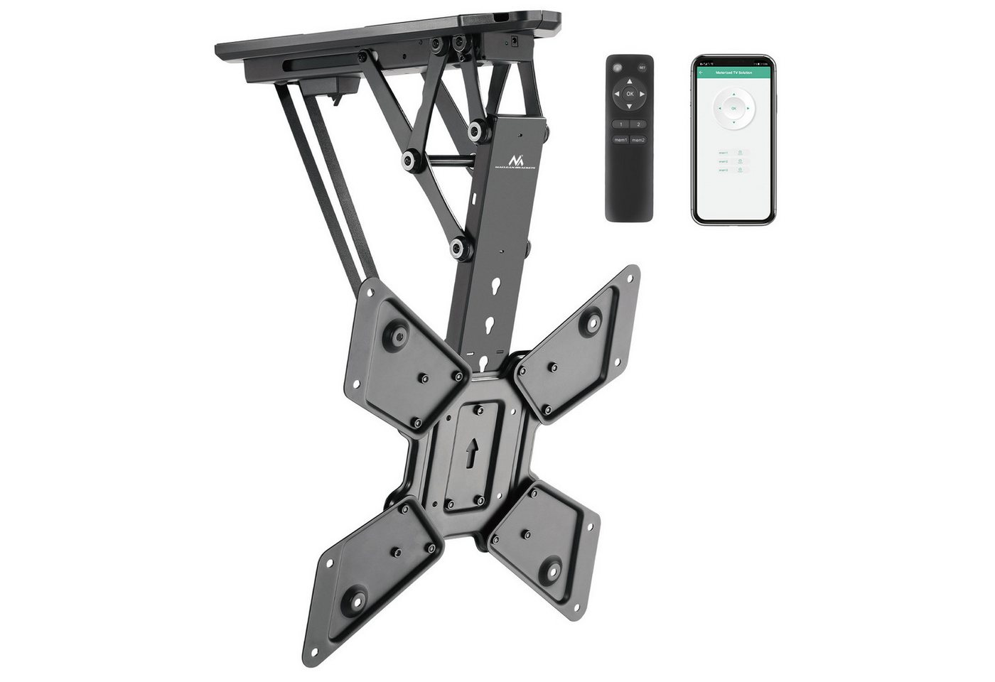 Maclean MC-492 TV-Deckenhalterung, (bis 55 Zoll, Elektrische TV-Deckenhalterung 23-55) von Maclean