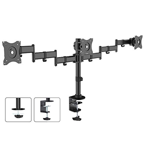 Maclean MC-691 3-Fach Tischhalterung Multi Monitorarm Monitorhalterung 13"-27" 3x8kg VESA 75x75 100x100 von Maclean