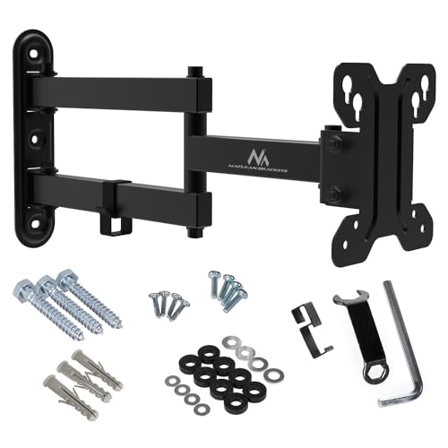 Maclean MC-740 TV Wandhalterung, Universal OLED QLED LCD LED Monitor Plasma Halterung Wandhalter 13-23" 30kg Max. VESA 100x100 180 Grad Schwenkbar Maclean MC-740 TV Wandhalterung, Universal OLED QLED LCD LED Monitor Plasma Halterung Wandhalter 13-23" 30kg Max. VESA 100x100 180 Grad Schwenkbar von Maclean