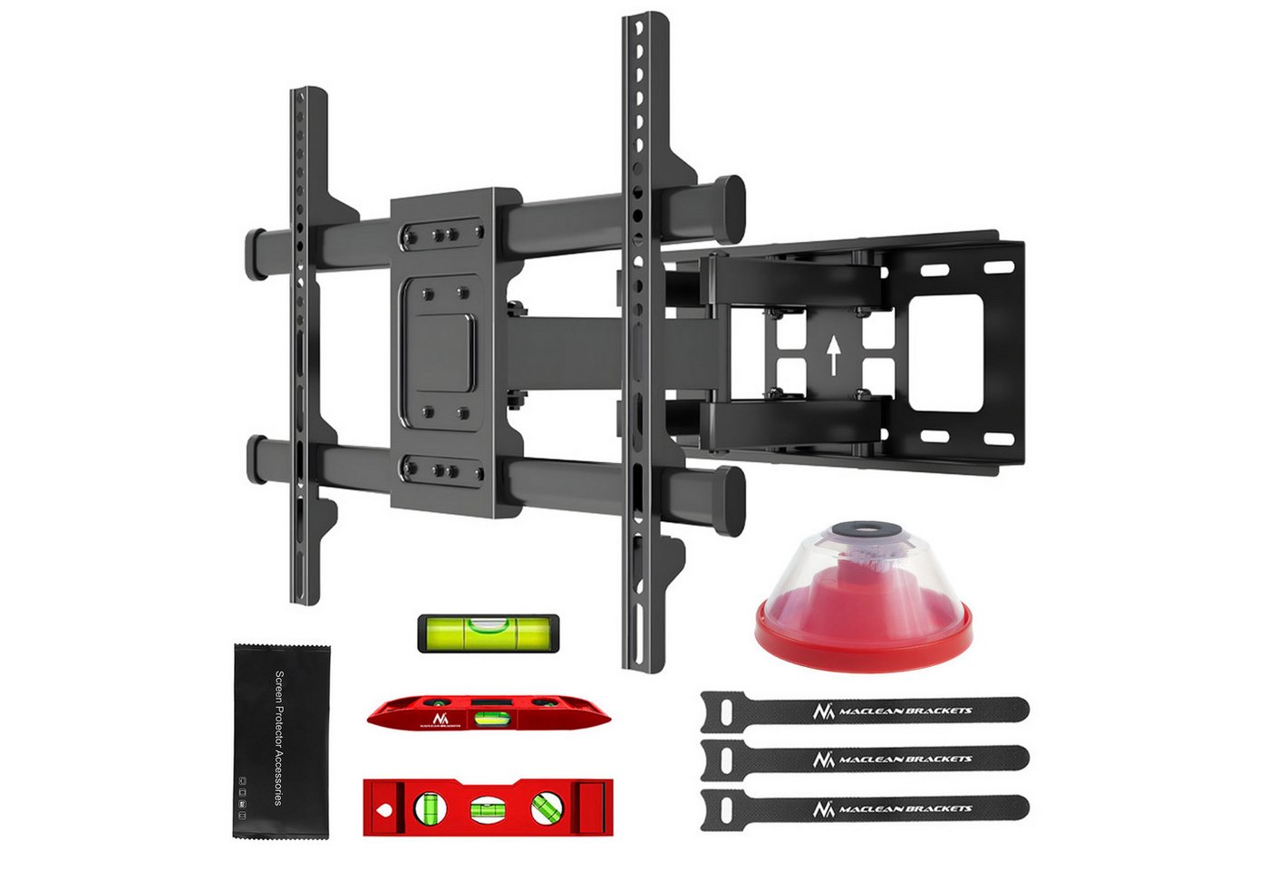 Maclean MC-789 TV-Wandhalterung, (bis 85 Zoll, TV-Wandhalterung 32-85'' 60kg einstellbar) von Maclean