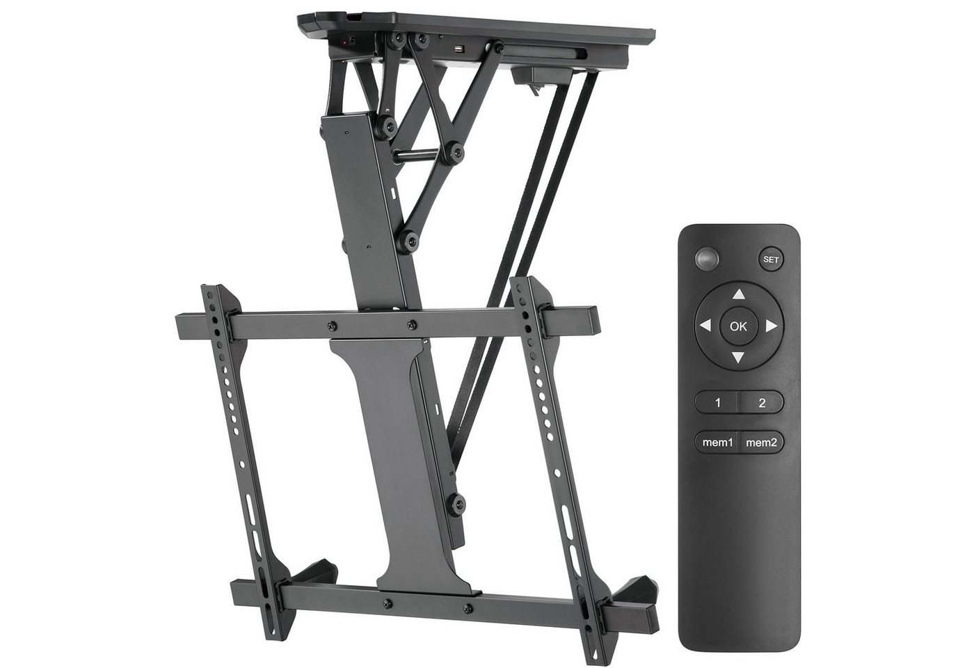 Maclean MC-880 TV-Deckenhalterung, (bis 70,00 Zoll, Elektrische TV Deckenhalterung 32-70" bis 35kg) von Maclean