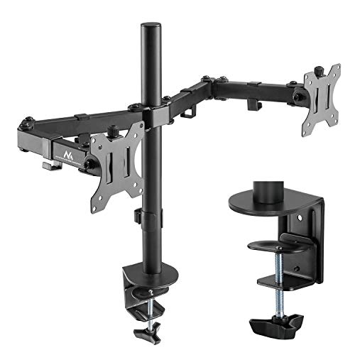 Maclean MC-884 2-Fach Monitorhalterung Tischhalterung 17-32" Zoll Schwenkbar Neigbar Höhenverstellbar Doppelarm VESA 75x75 100x100 bis 2x8kg Maclean MC-884 2-Fach Monitorhalterung Tischhalterung 17-32" Zoll Schwenkbar Neigbar Höhenverstellbar Doppelarm VESA 75x75 100x100 bis 2x8kg von Maclean