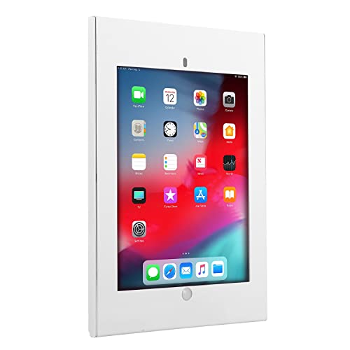 Maclean MC-907 Tablet Wandhalterung mit Diebstalschutz Universal-Halterung Kompatibel mit 12.9" iPad Pro (Gen1/2) VESA-Montage 75x75 (Weiß) von Maclean