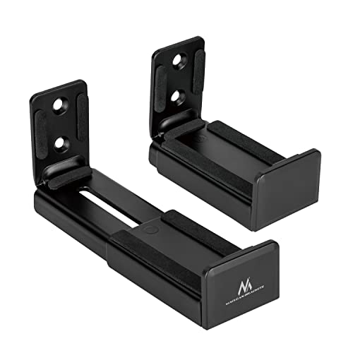 Maclean MC-932 Universal-Soundbar-Halterung Wandhalter für Soundbar Lautsprecher Wandhalterung Halterung Wandmontage Box Befestigung Einstellbare Tiefe 90~154mm bis 15kg 2X Halterungen Paar von Maclean