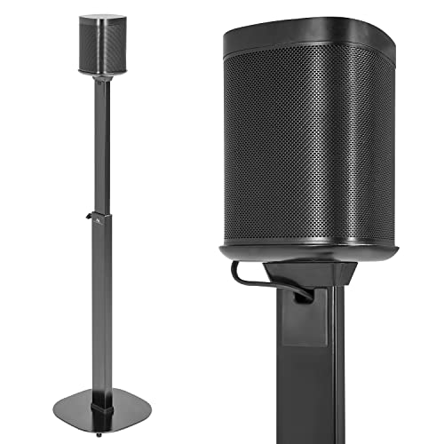 Maclean MC-940 Lautsprecher Bodenständer Kompatibel mit Sonos One und One SL Ständer Standfuß mit Kabelmanagement Halterung bis 10kg (1) von Maclean
