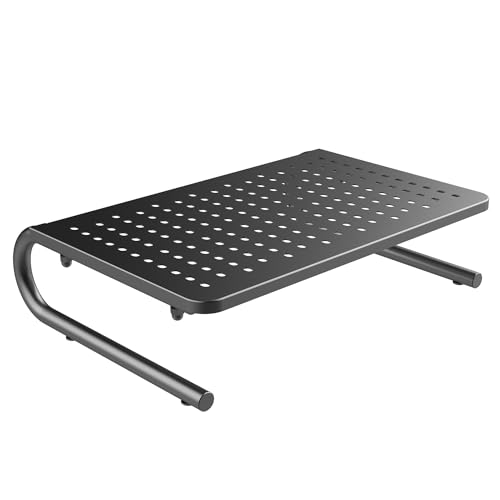 Maclean MC-948 Ergonomischer Monitor-/Laptop-Ständer, Maximale Belastung: 20 kg, Perforierte Oberfläche, Entwickelt für Monitore mit Einer Bildschirmdiagonale von 13 bis 32" von Maclean