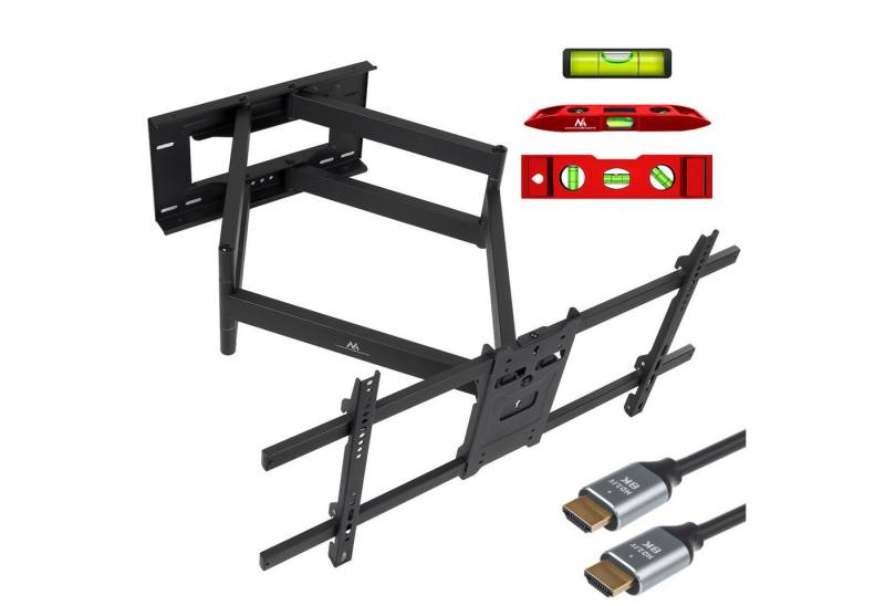 Maclean MC-986+MCTV-442 TV-Wandhalterung, (bis 85 Zoll, 37-85'' TV-Halterung + HDMI 2.1 Kabel 3m) von Maclean
