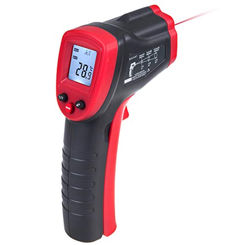 Maclean MCE320 Berührungsloses Infrarot Thermometer IR Pyrometer Digitale Temperaturpistole -50 bis +380°C Rot/Schwarz von Maclean