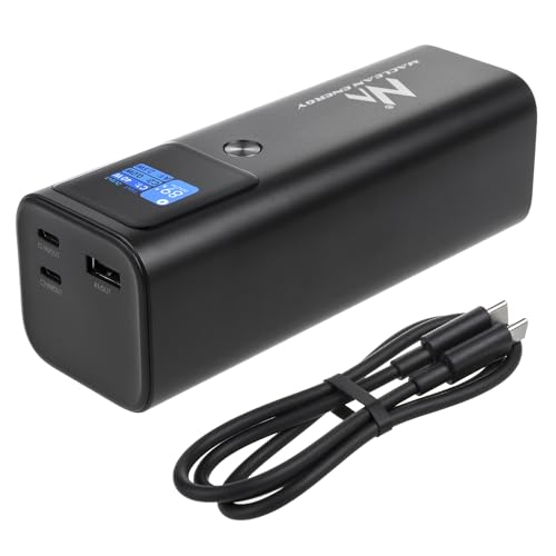 Maclean MCE335 Powerbank 24600mAh mit Schnellladefunktion USB C Input & Output, Externer Akku Power Delivery (PD) 140W, Fast/Quick/Super Charge, 88,56 Wh, 2X USB Typ-C, USB Nennkapazität: 15000mAh von Maclean