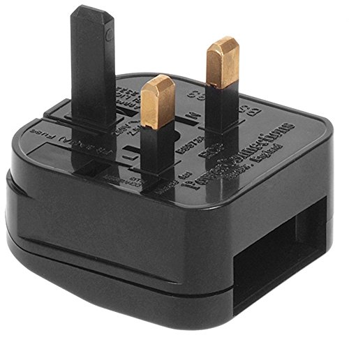 Maclean MCE71 2 pin Euro to UK 3 pin Adapter, Reiseadapter, Reise, Adapterstecker Euro, Reisestecker, Sicherheitsüberlastschutz von Maclean