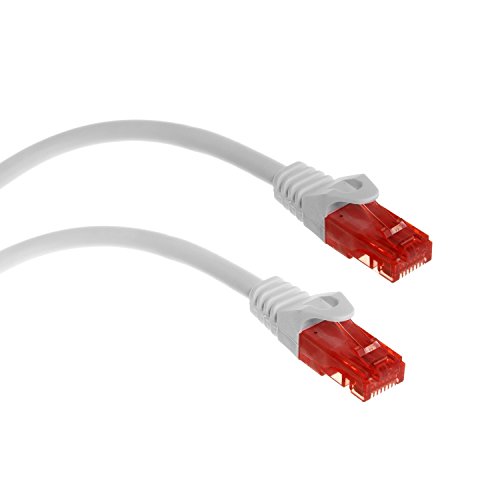 Maclean MCTV-303 W Ethernet Kabel Netzwerkkabel Patchkabel 2X RJ45 UTP cat6 Netzwerk LAN Kabel 10 Gigabit/s (3m, Weiß) von Maclean