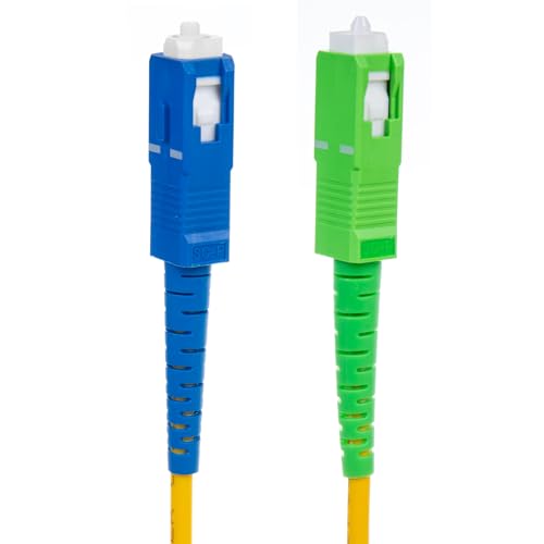 Maclean MCTV-401 Glasfaser-Kabel SC/APC auf SC/UPC SM 9/125 LSZH Simplex Singlemode Patchkabel Glasfaserkabel Lichtwellenleiter Glasfaser-Patchkabel Typ G.657.A2 (1m) von Maclean