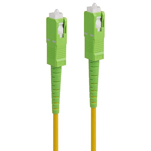 Maclean MCTV-431 Glasfaser-Kabel SC/APC auf SC/APC Patchkabel Simplex Singlemode Glasfaserkabel Lichtwellenleiter Fiber Patch Cable Gelb/grün (1 Meter) von Maclean