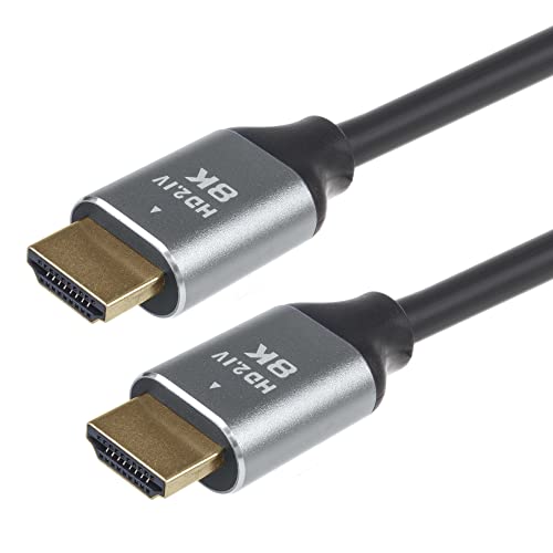 Maclean MCTV-440 HDMI 2.1a Kabel mit mit vergoldeten Steckern Stecker auf Stecker 8K Ultra High-Speed Kabel Maximale Bandbreite von 48 Gb/s 8K FUHD 60Hz 4320p / 4K 120Hz 2160p (1,5m) von Maclean