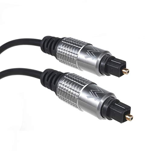 Maclean MCTV-452 Optisches Digitalkabel Lichtwellenleiter Kabel Toslink auf Toslink Lautsprecherkabel Stecker mit vergoldeten Kontakten Polybag (2,5m) von Maclean