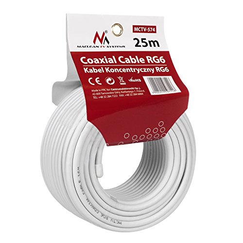 Maclean MCTV-574 SAT-Antennenkabel 25m Koaxialkabel RG6 1.0CSS SAT Kabel von Maclean