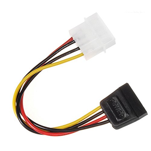Maclean MCTV-633 Adapter Power Molex Stromkabel 1x 4pin Stecker an 1x 15pin Buchse SATA HDD Kabellänge 15cm Maclean MCTV-633 Adapter Power Molex Stromkabel 1x 4pin Stecker an 1x 15pin Buchse SATA HDD Kabellänge 15cm von Maclean