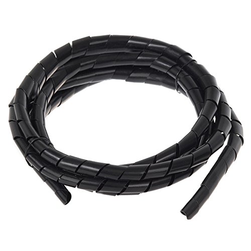 Maclean MCTV-686 B Flexible Kabelspirale Spiralband Kabelschlauch Bündelbereich Wickelschlauch 3m (14.6 * 16mm, Schwarz) von Maclean