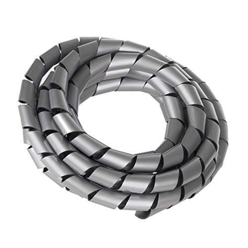Maclean MCTV-686 S Flexible Kabelspirale Spiralband Kabelschlauch Bündelbereich Wickelschlauch 3m (14.6*16mm, Silber) von Maclean