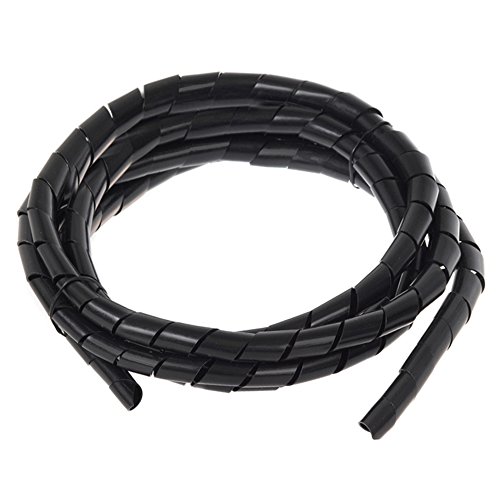 Maclean MCTV-687 B Flexible Kabelspirale Spiralband Kabelschlauch Bündelbereich Wickelschlauch 3m (20.4 * 22mm, Schwarz) von Maclean