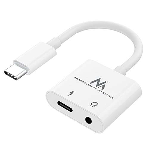 Maclean MCTV-848 2 in 1 Adapter USB Typ-C zu 3,5mm Klinke und und PD Ladeadapter Adapter zu Kopfhörer Jack Kabel Miniklinke USB-C-Stecker Schnellladung Kompatibel mit Samsung Huawei usw. von Maclean