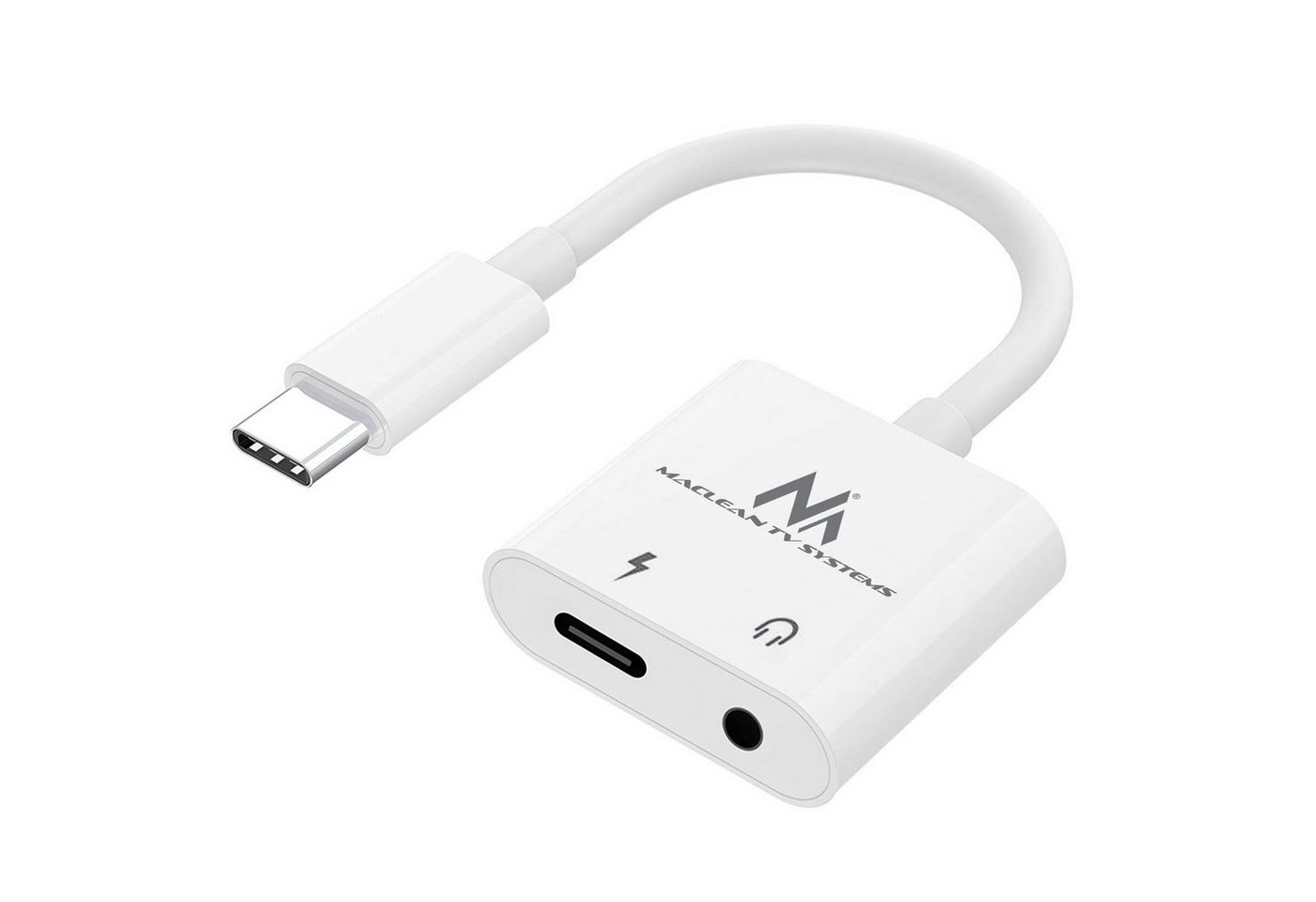 Maclean MCTV-848 Adapter, USB Typ-C auf 3,5 mm Mini Jack-Adapter PD Maclean MCTV-848 Adapter, USB Typ-C auf 3,5 mm Mini Jack-Adapter PD von Maclean