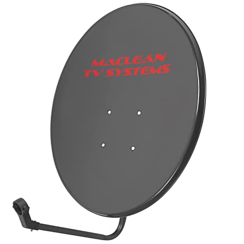 Maclean MCTV-929 Satellitenschüssel mit LNB-Halterung und Masthalterung Sat Antenne Satspiegel LNB Tragarm Phosphatierter Stahl (90cm Durchmesser) von Maclean