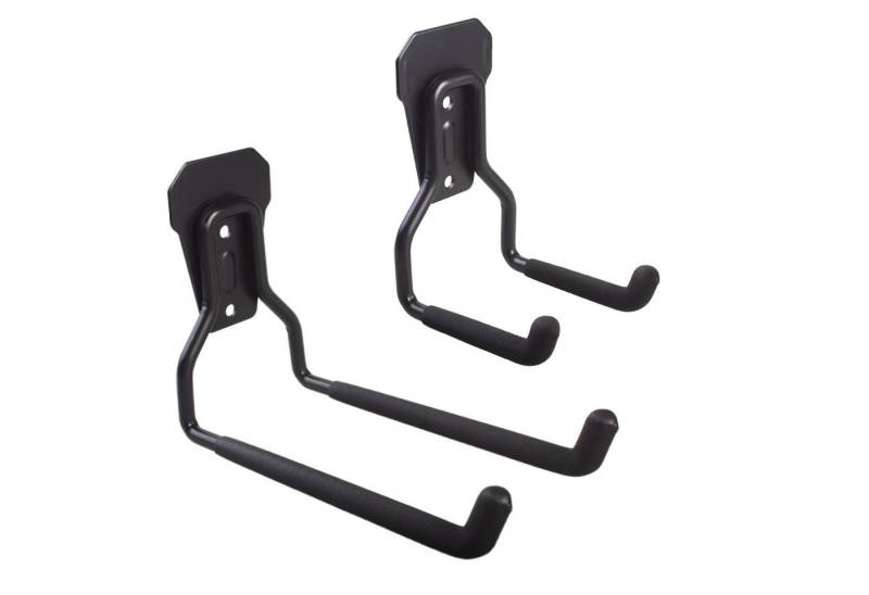 Maclean Wandhalter MC-439 + MC-440, 2x Werkzeughalter Schlauchhalter für Reifen, Gartengeräte, Leiter von Maclean