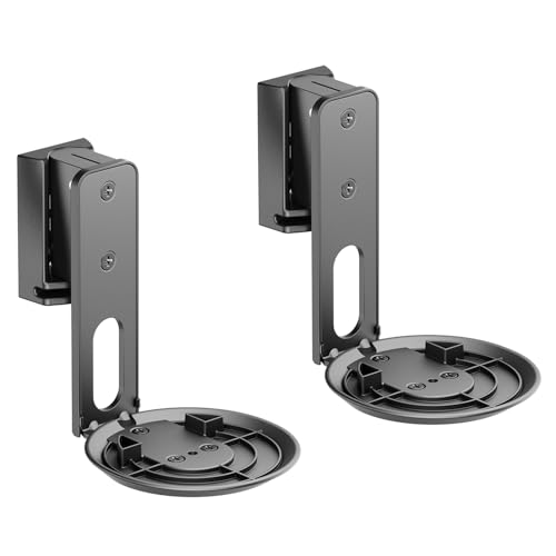 Maclean Wandhalterungen kompatibel mit Sonos ERA 100 | Einstellbar mit Neigung 0° bis -18° Drehung bis ±45° | Robustes Design - Platzsparend & Ästhetisch | Set mit 2 Lautsprecher Halterungen | MC-997 von Maclean
