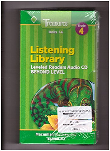 Treasures Units 1-6 Grade 4 Listening Library Leveled Readers Beyond Level - Manual + 6 CDs von Macmillan / McGraw Hill