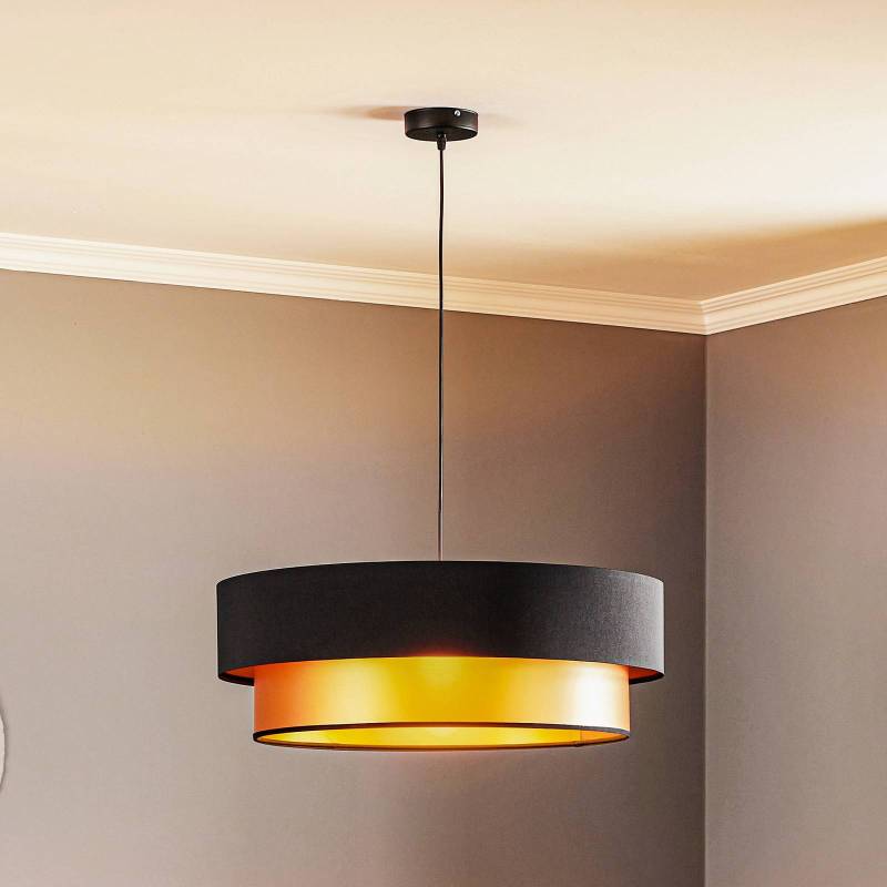 Hängelampe Dorina, schwarz/gold Ø 60cm von Maco Design