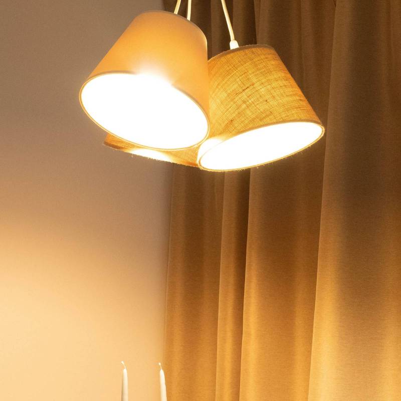 Hängeleuchte Boho, 3-flammig, creme/beige, Jute von Maco Design